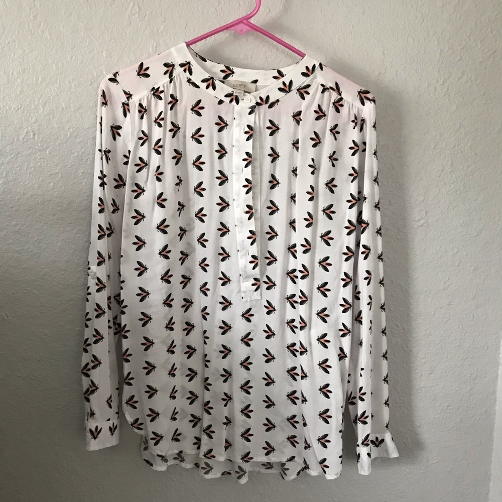 LOFT Outlet lightning bug print blouse